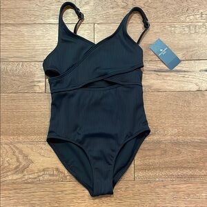 Abercrombie Kids Girls Swim - Black One-Piece Swimsuit Bathing Suit - Size 5/6